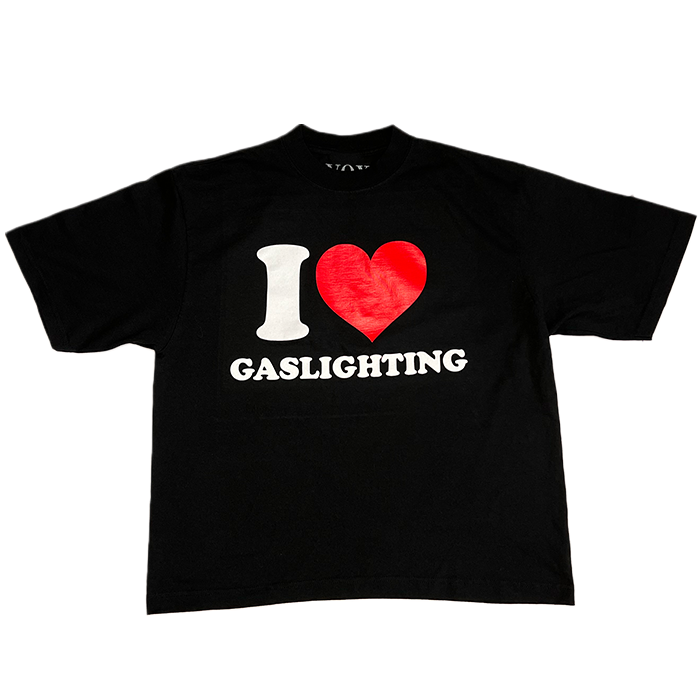 Premium Black Gaslight Tee (Oversized)