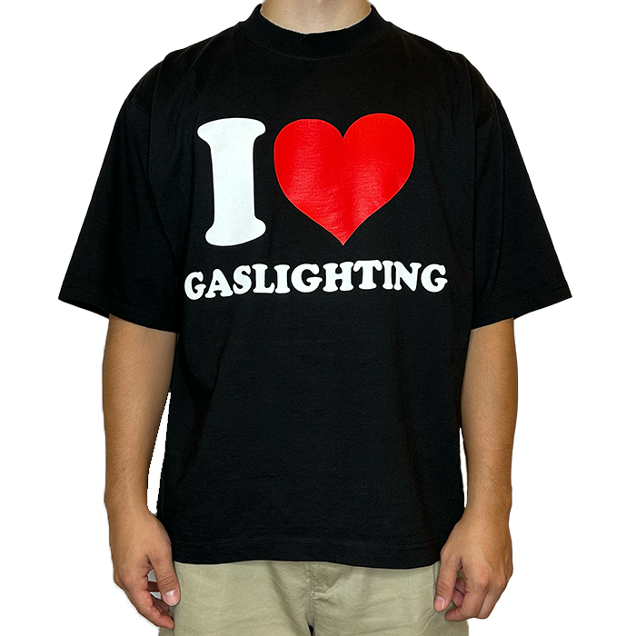 Premium Black Gaslight Tee (Oversized)